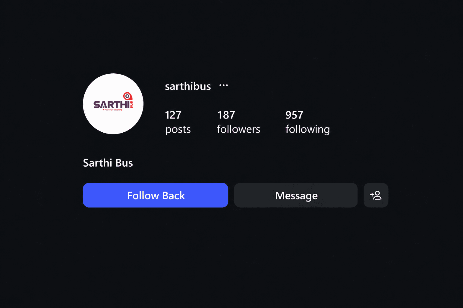 Client Instagram profile before personal branding growth