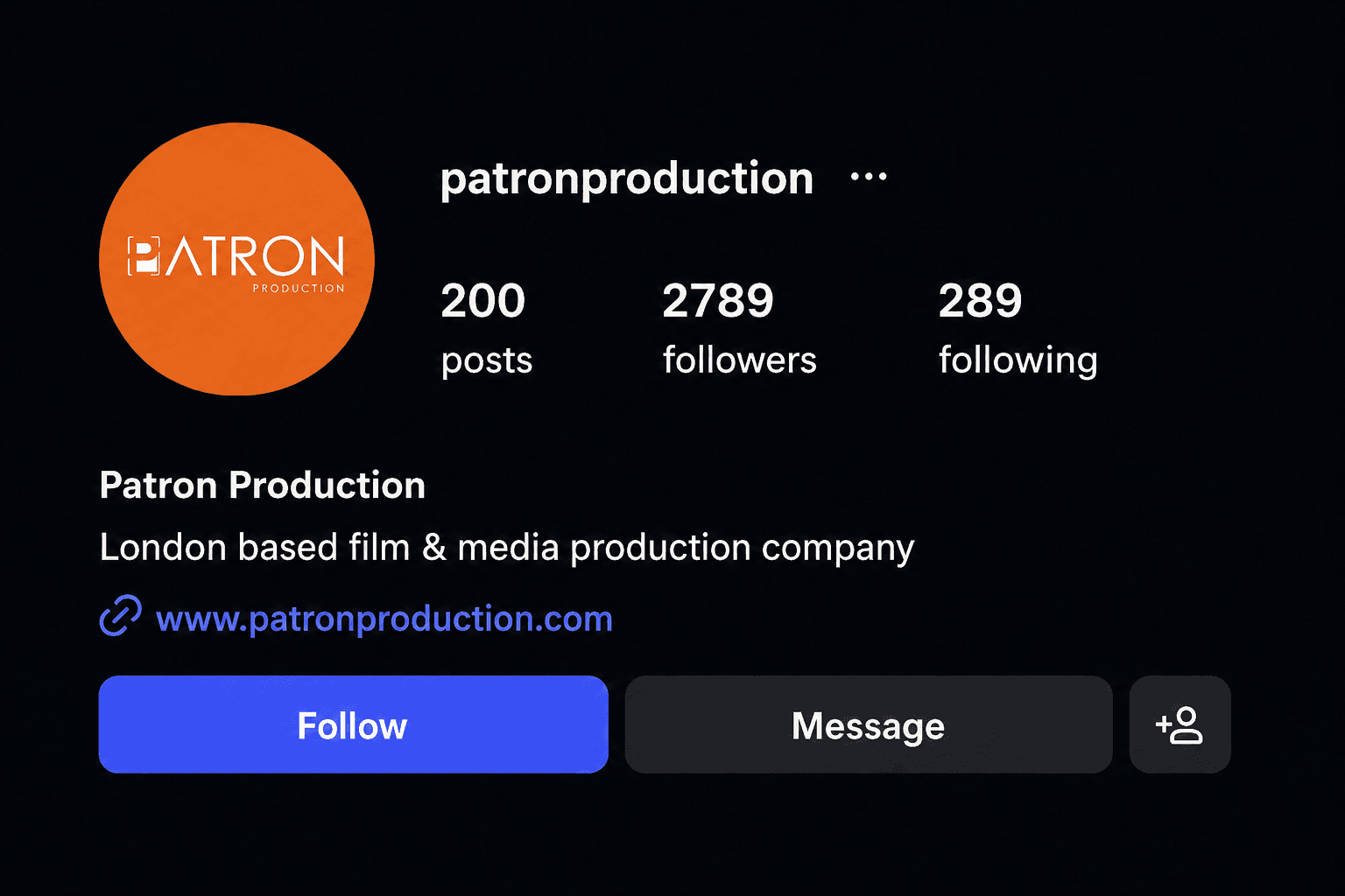 Client Instagram profile before personal branding growth